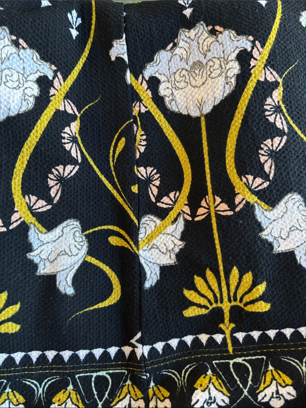 ANTHROPOLOGIE Black Floral Wide Leg Pants - Picture 11 of 15